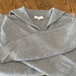 Gray WAYF Ribbed Sweaterdress